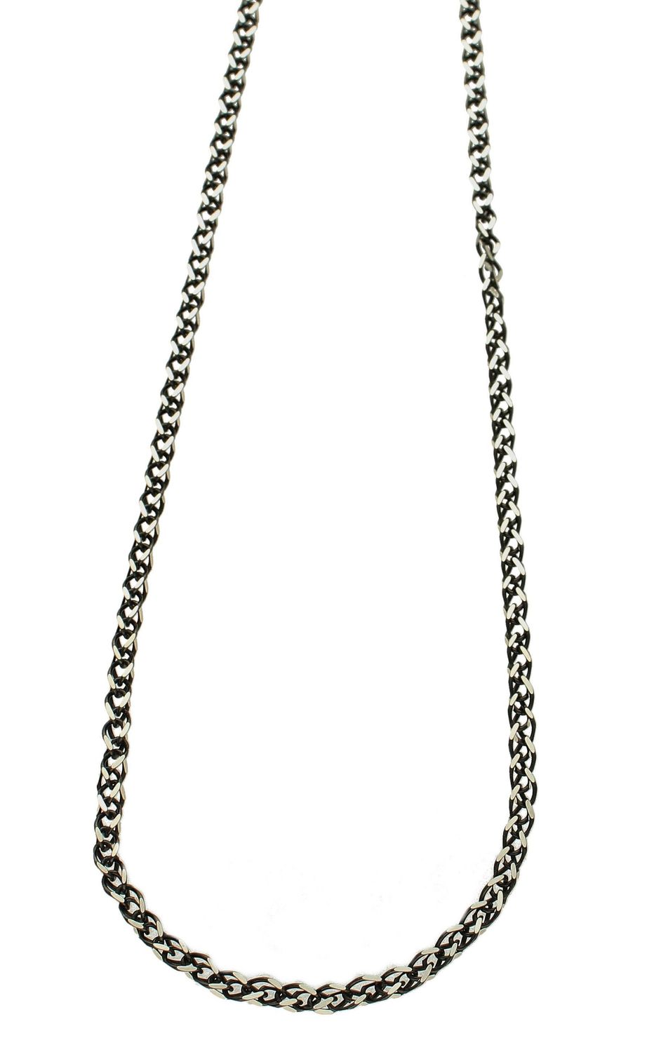 Łańcuszek srebrny 925 oksydowany , czarny DIA-LAN-5993-925 3,2mm. Łańcuszek męski typu pancerka to jeden z najmodniejszych wzorów męskich wszech  (1).jpg